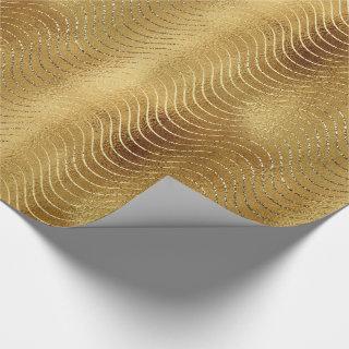 Wavy Luxury Gold Glitter Curves