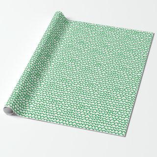 Wavy Pattern - Grass Green on White