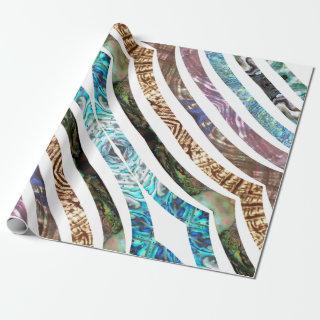 Wavy PAttern Strips of Shimy Color Shell