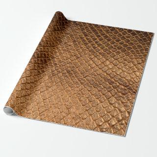 Wavy texture background bronze snake leatherleathe