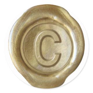 Wax Seal Monogram - Gold - Bold C