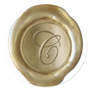 Wax Seal Monogram - Gold - Script C