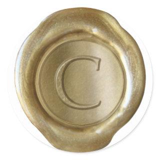 Wax Seal Monogram - Gold - Serif C