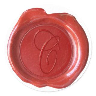 Wax Seal Monogram - Red - Script C