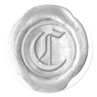 Wax Seal Monogram - Silver - Old English C