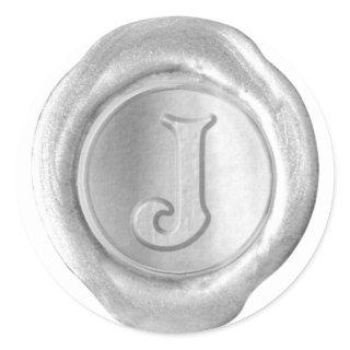 Wax Seal Monogram - Silver - Victorian J