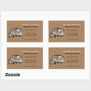 We Are Moving Trucking Boxes Packing Company Rectangular Sticker