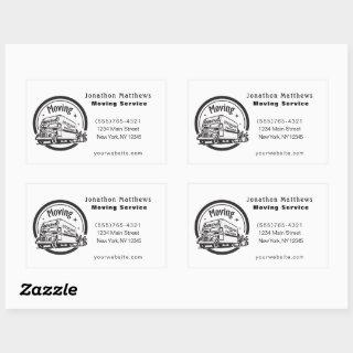 We Are Moving Trucking Boxes Packing Company Rectangular Sticker