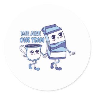 We are one Team Classic Round Sticker