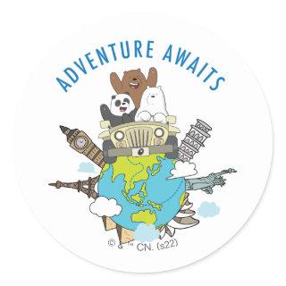 We Bare Bears - Adventure Awaits Classic Round Sticker
