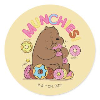 We Bare Bears - Grizz Donut Munchies! Classic Round Sticker