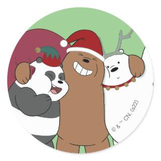 We Bare Bears - Season's Greetings Classic Round Sticker
