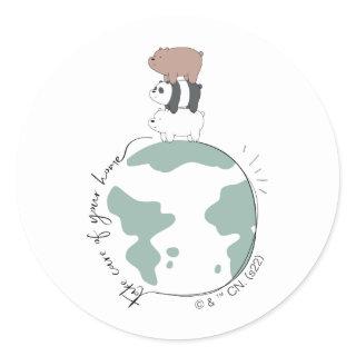 We Bare Bears - Take Care of Your Home Classic Round Sticker