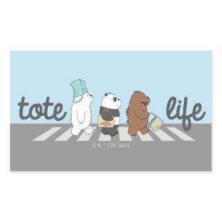 We Bare Bears - Tote Life! Rectangular Sticker