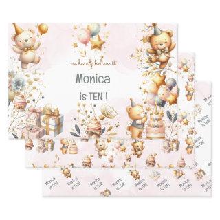 We bearly believe, royal tedddy bear kids birthday  sheets