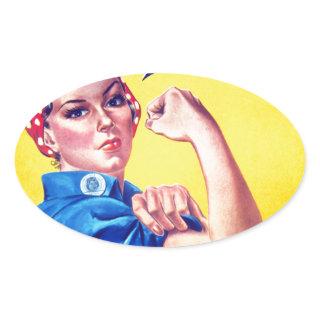 We Can Do It Rosie the Riveter Oval Sticker