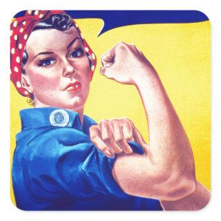 We Can Do It Rosie the Riveter Square Sticker