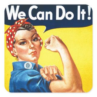We can do it! - Rosie the Riveter Vintage Icon Square Sticker