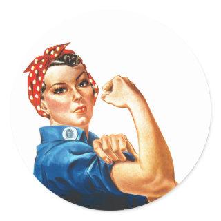 We Can Do It Rosie the Riveter Women Power Classic Round Sticker