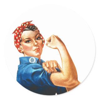 We Can Do It Rosie the Riveter Women Power Classic Round Sticker
