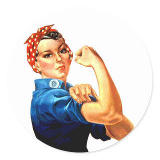 We Can Do It Rosie the Riveter WWII Propaganda Classic Round Sticker