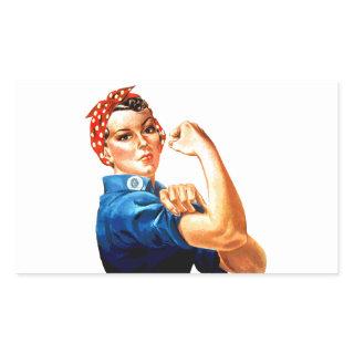 We Can Do It Rosie the Riveter WWII Propaganda Rectangular Sticker
