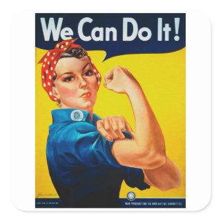 We Can Do It Square Sticker