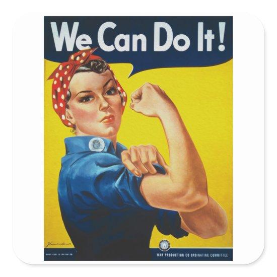 We Can Do It Square Sticker