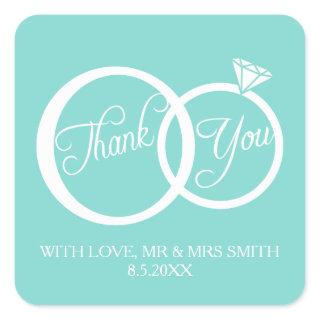 We Do! Thank You Square Sticker