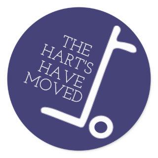 We Have Moved Classic Round Sticker
