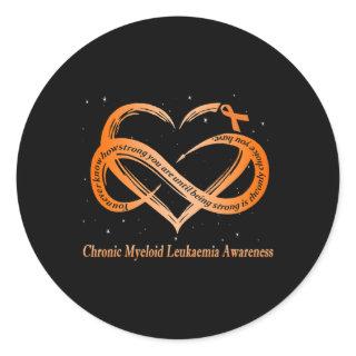 Wear Orange For Chronic Myeloid Leukemia Warrior  Classic Round Sticker
