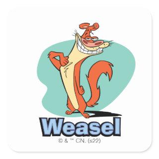 Weasel Proud Character Graphic Square Sticker