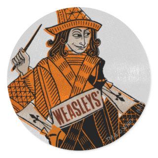 Weasleys' Card Back Classic Round Sticker