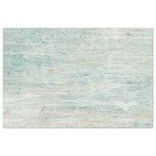 Weathered Beach Wood Ocean Blue Crackle Decoupage Tissue Paper