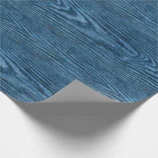 Weathered Wood Texture Ocean Blue