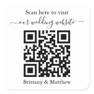 Wedding Add Your QR Code Website Sticker