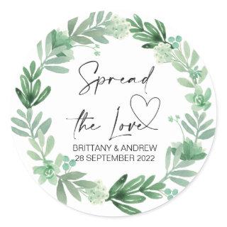 Wedding Bag Favor Spread the Love Succulents Classic Round Sticker
