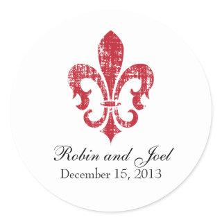 Wedding Favor Sticker | New Orleans | Red
