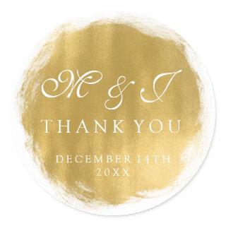 Wedding Favor Tag Gold Paint Look