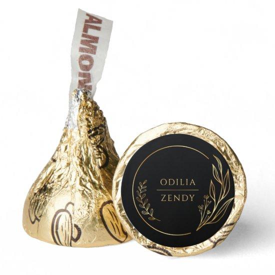 Wedding gold and black minimalism  hershey®'s kisses®