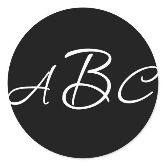 Wedding Monogram Initials Sticker