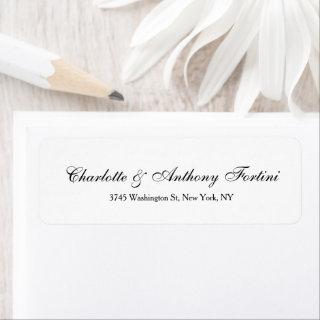 Wedding Name Classical Handwriting Design  Label