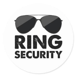 Wedding Party Ring Security Wedding Ring Classic Round Sticker