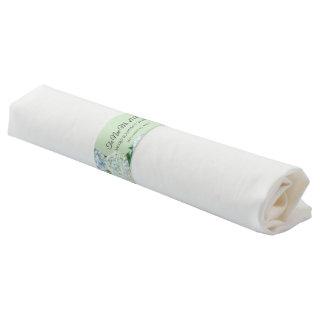 Wedding Reception Mint and White Hydrangea Floral Napkin Bands
