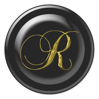Wedding Seals In Gold Letter R