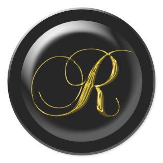 Wedding Seals In Gold Letter R