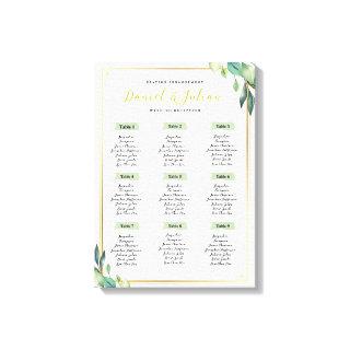 Wedding Seating Chart Canvas Print