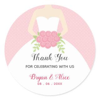 Wedding Stickers (Pink Bridal Gown)