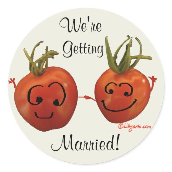 Wedding Tomatoes Envelope Seal
