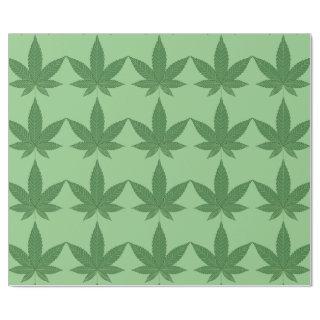 Weed Leaf Green on Light Green